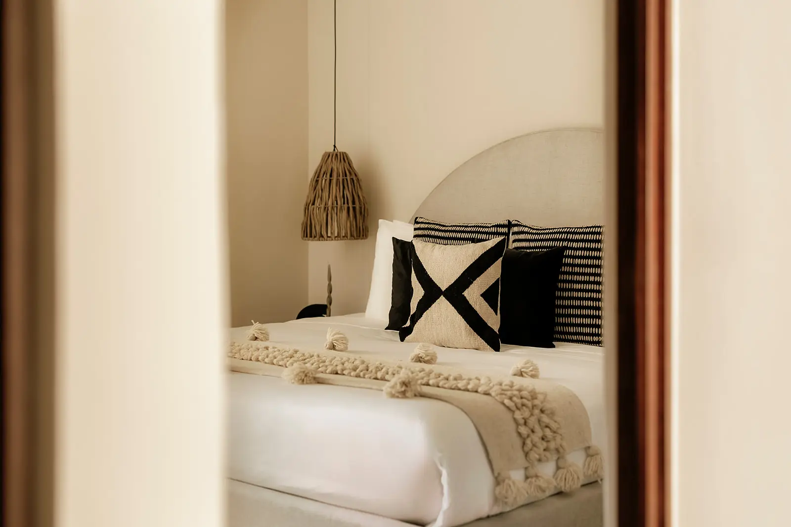 Second bedroom with king bed in Aldea Zama family-friendly condo